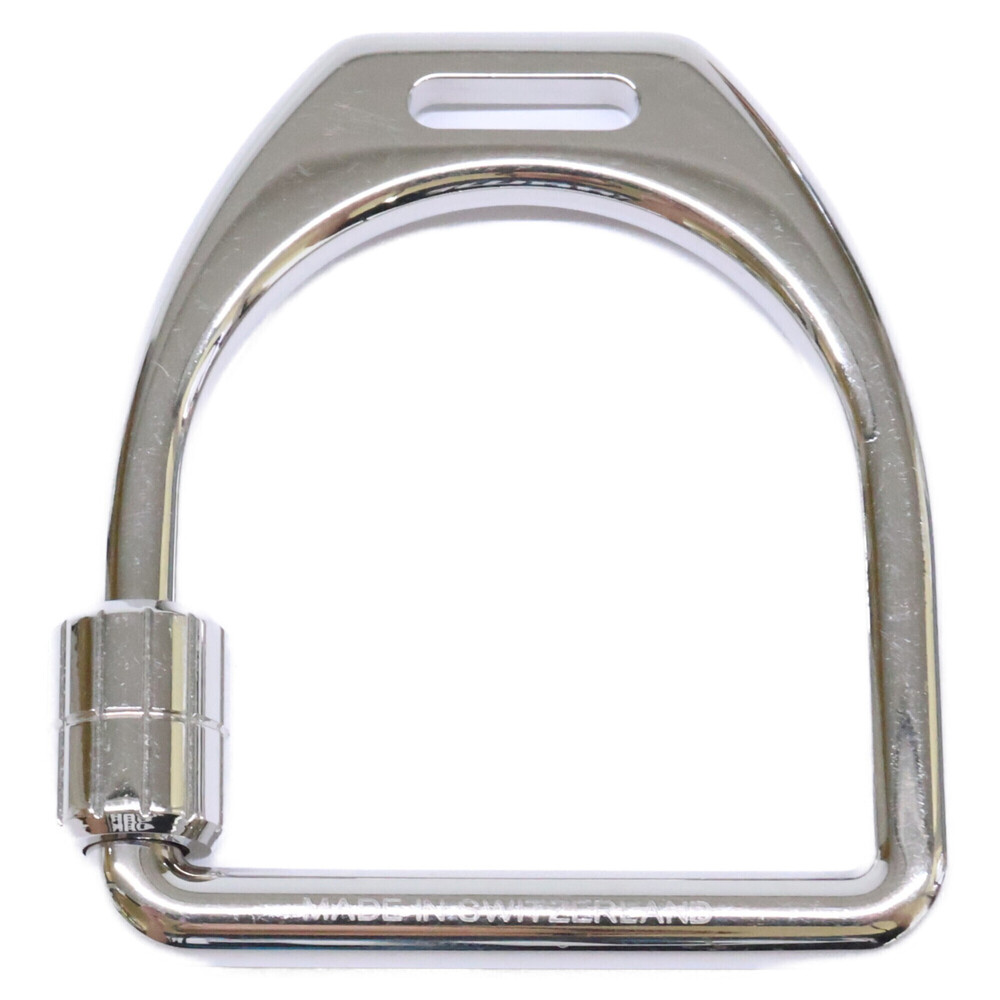 HERMES 077215FJ Etrier Keychain Silver Men's